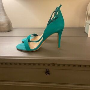 Gianni Bini teal high-heel sandals, size 8.5